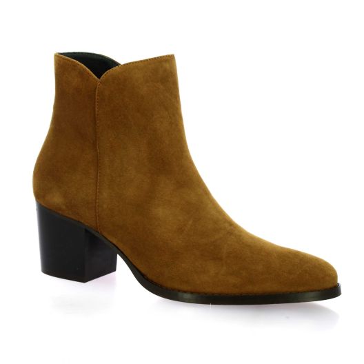 Vidi studio Boots cuir velourstabac