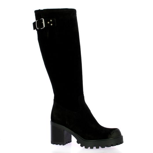 Spaziozero Bottes cuir veloursnoir