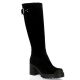 Spaziozero Bottes cuir veloursnoir