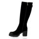 Spaziozero Bottes cuir veloursnoir