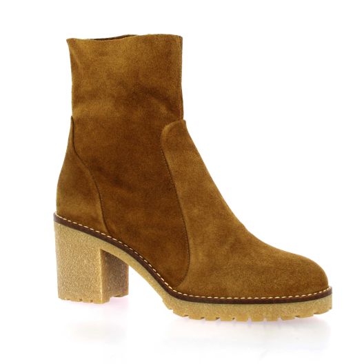 Maroli Boots cuir velourscognac