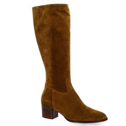 Maroli Bottes cuir velourscognac