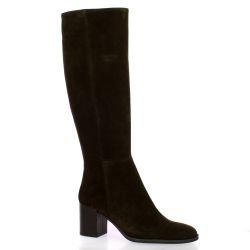 Pao Bottes cuir veloursmarron