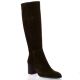 Pao Bottes cuir veloursmarron