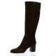 Pao Bottes cuir veloursmarron