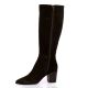Pao Bottes cuir veloursmarron