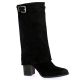 Pao Bottes cuir veloursnoir