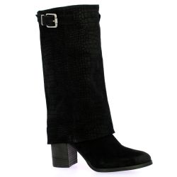 Pao Bottes cuir veloursnoir