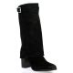 Pao Bottes cuir veloursnoir