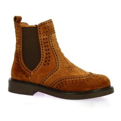 Coco abricot Boots cuir velourscognac