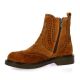 Coco abricot Boots cuir velourscognac