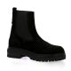 Coco abricot Boots cuir veloursnoir
