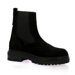 Coco abricot Boots cuir veloursnoir