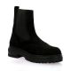 Coco abricot Boots cuir veloursnoir
