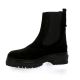 Coco abricot Boots cuir veloursnoir