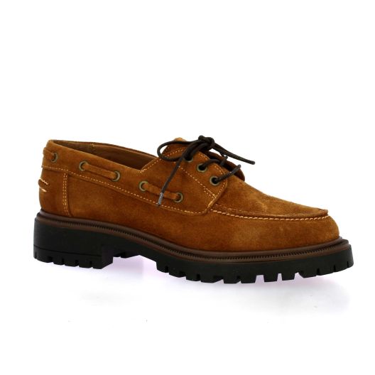 Coco abricot Derby cuir velourstabac