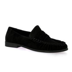 Coco abricot Mocassins cuir veloursnoir