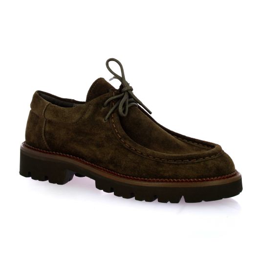 Pao Derby cuir veloursmarron