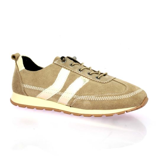 K.mary Baskets cuir veloursbeige