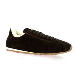 K.mary Baskets cuir veloursmarron