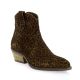 Reqins Boots cuir veloursleopard