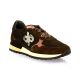 Reqins Baskets cuir veloursmarron