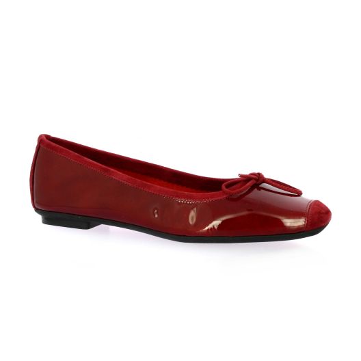 Reqins Ballerines cuir verniscerise