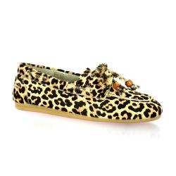 Poelman Mocassins cuir poulainleopard