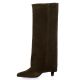 Gianni crasto Bottes cuir veloursmarron