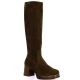Patricia miller Bottes cuir veloursmarron