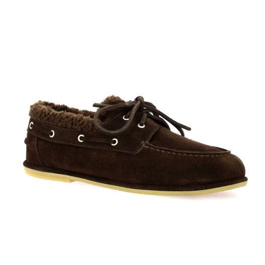 Inuovo Derby cuir veloursmarron