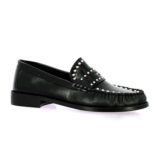 Inuovo Mocassins cuir glacénoir