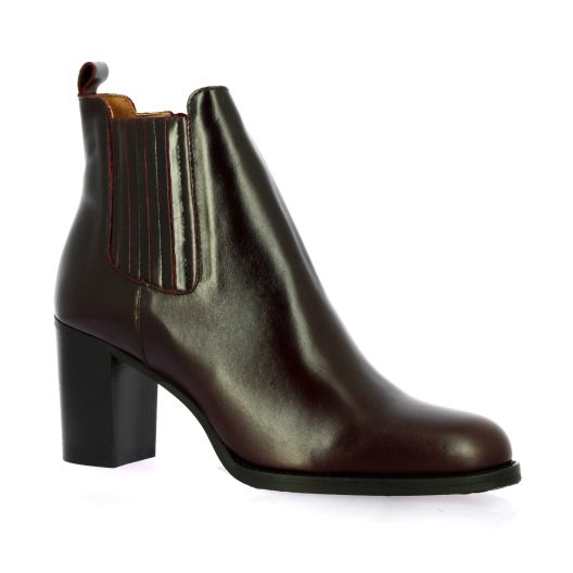 Maroli Boots cuir glacébordeaux