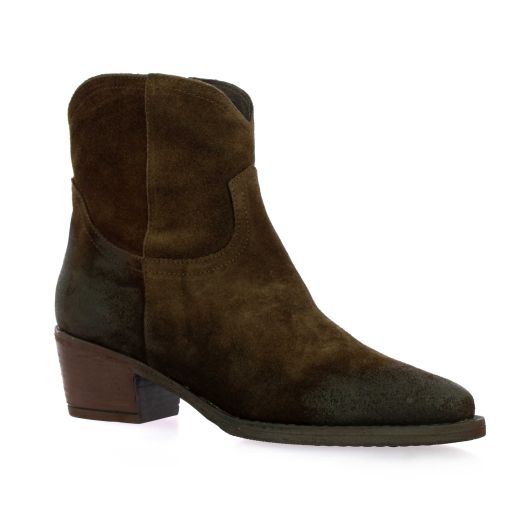 Pao Boots cuir velours marron
