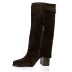 Pao Bottes cuir crocomarron