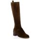 Maroli Bottes cuir veloursmarron