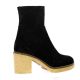 Maroli Boots cuir veloursnoir