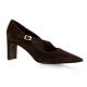 Reqins Escarpins cuir veloursmarron