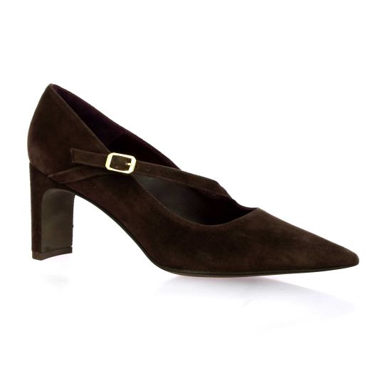 Reqins Escarpins cuir veloursmarron