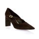 Reqins Escarpins cuir veloursmarron