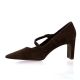 Reqins Escarpins cuir veloursmarron