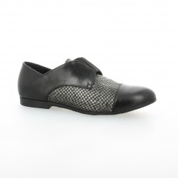 Pao Derby cuir python noir