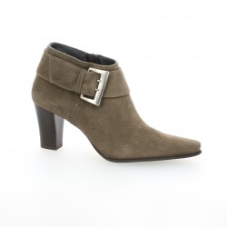 Vidi studio Low boots cuir velours taupe
