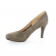 Vidi studio Escarpins cuir velours taupe